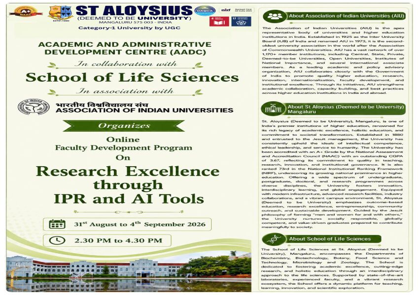 FDP on Research Excellence through IPR and AI Tools